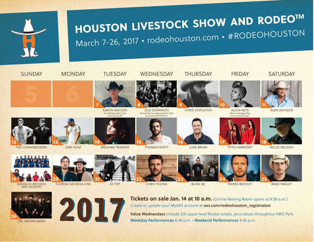 Houston Rodeo 2017 Concerts
