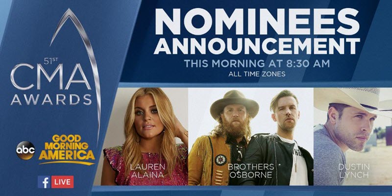 cma awards 2017 nominations