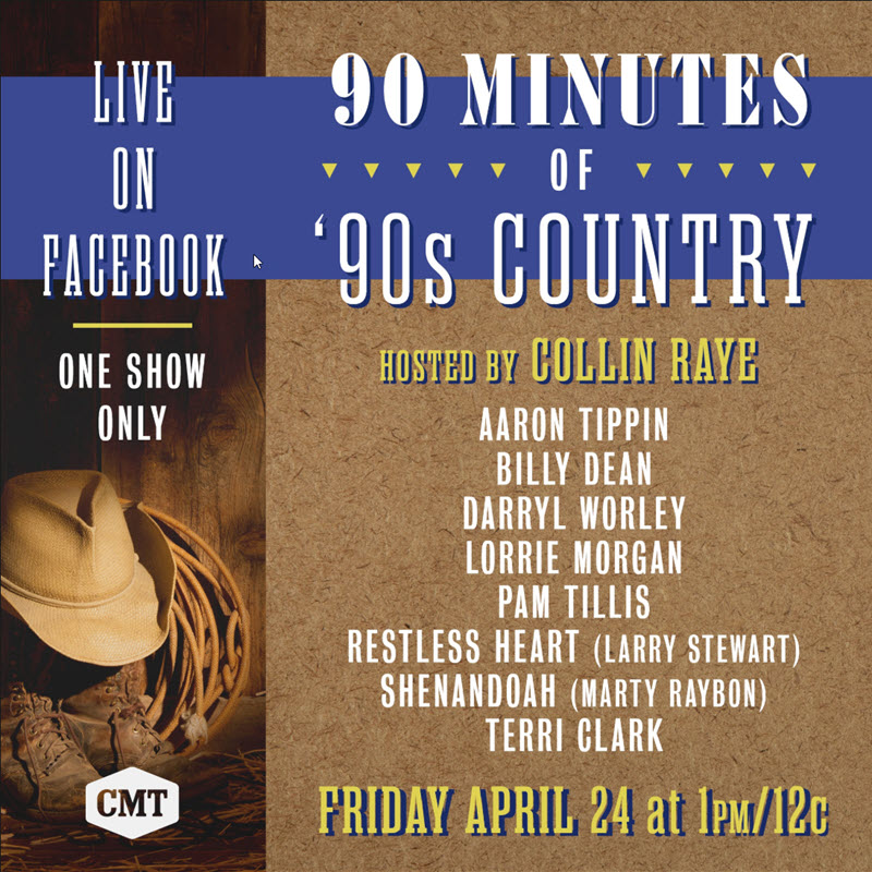 90 Minutes of 90's Country Lineup