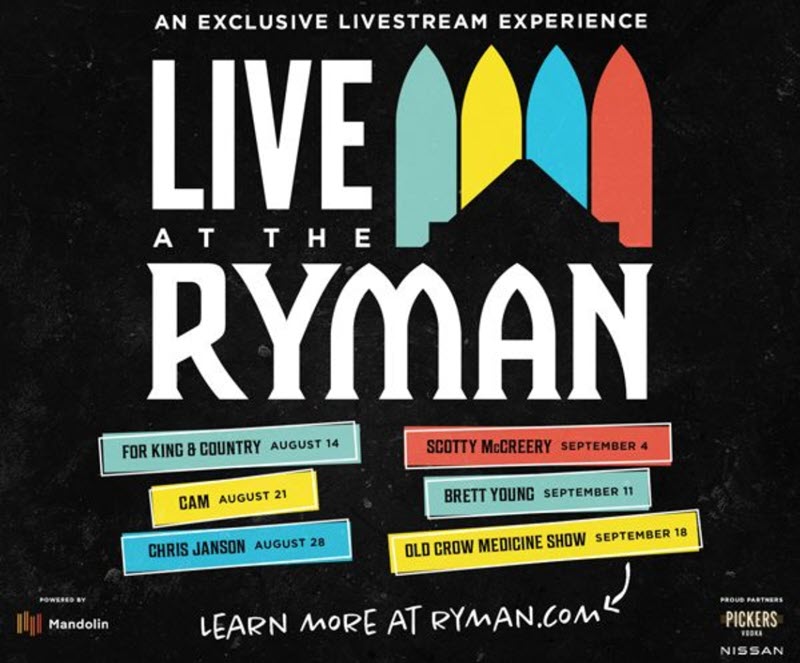 Ryaman Livestream Lineup