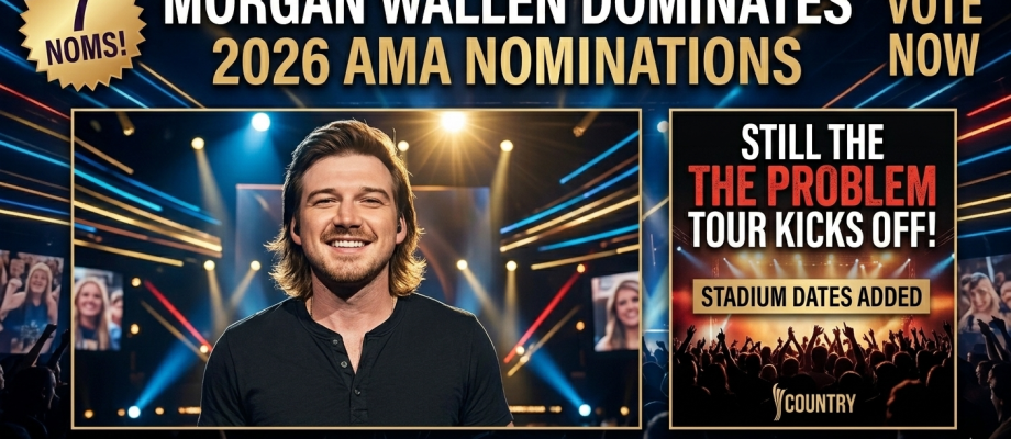 Morgan Wallen Dominates 2026 AMA Nominations as “Still the Problem” Tour Kicks Off